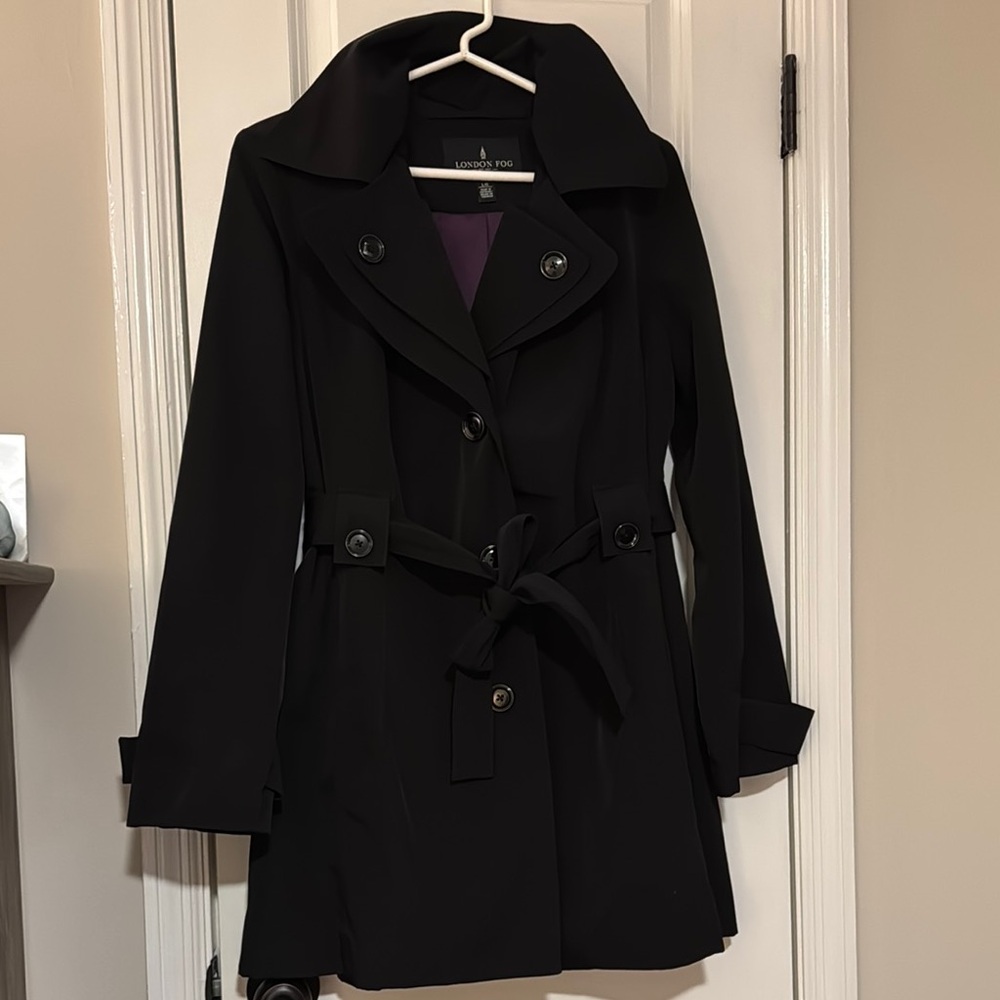 London Fog Black Trench Coat